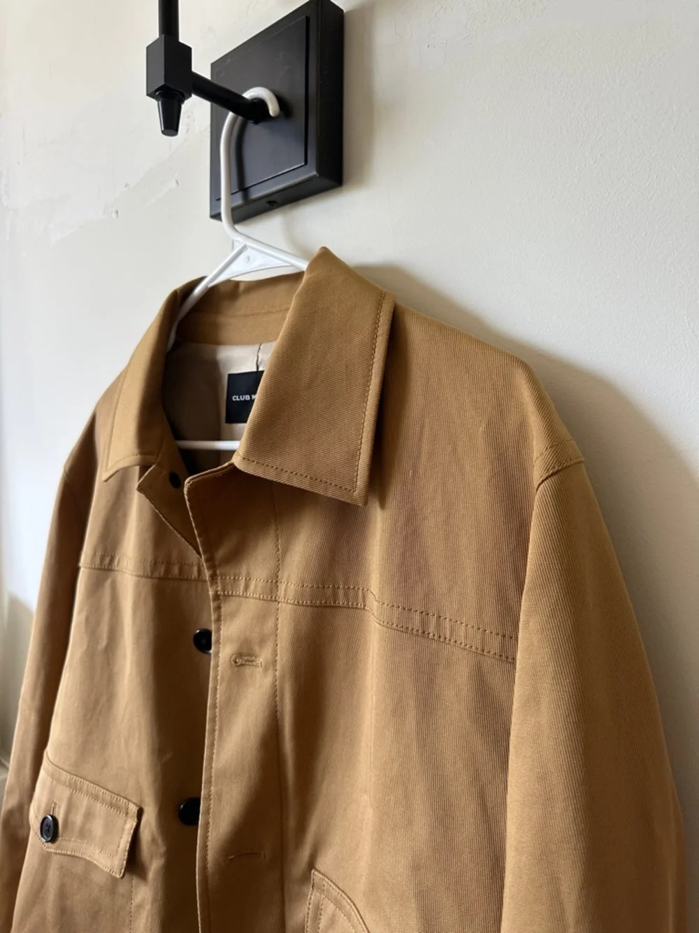 Club Monaco Men's Camel/Tan Cotton Shirt Jacket - Picture 5 of 8